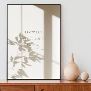 光影植物现代简约装饰画奶油风ins卧室客厅树叶治愈民宿床头挂画