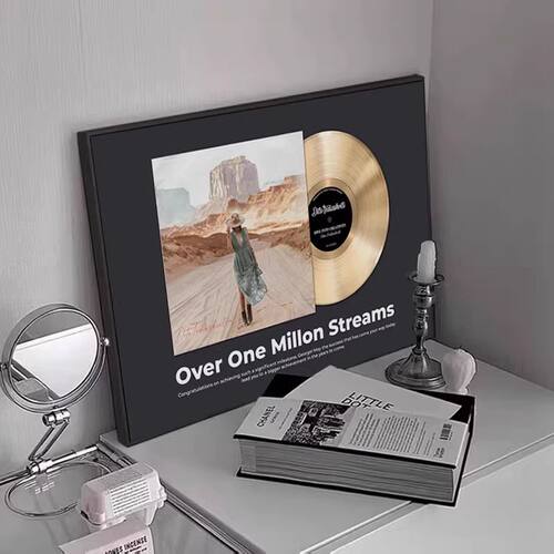 黑胶CD唱片挂画装饰画复古治愈系