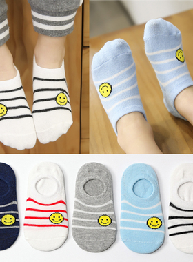 儿童船袜男童纯棉浅口女宝宝短袜1-3-5-7-9-12岁儿童袜子夏季薄款
