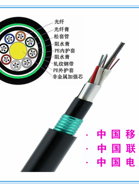 GYFTY53-24b1.3室外单模铠装光纤4/8/12/48/76芯非金属直地埋光缆