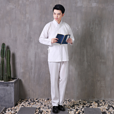 男款中裤居家禅修练功睡衣汉服