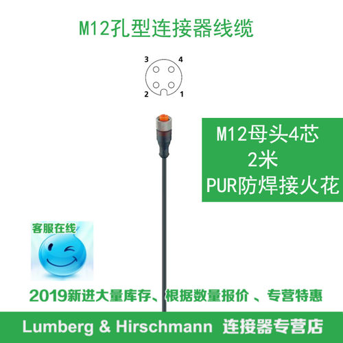 lumberg德国隆堡4芯M12单母头2米连接器线缆RKT 4-251/2M - 封面