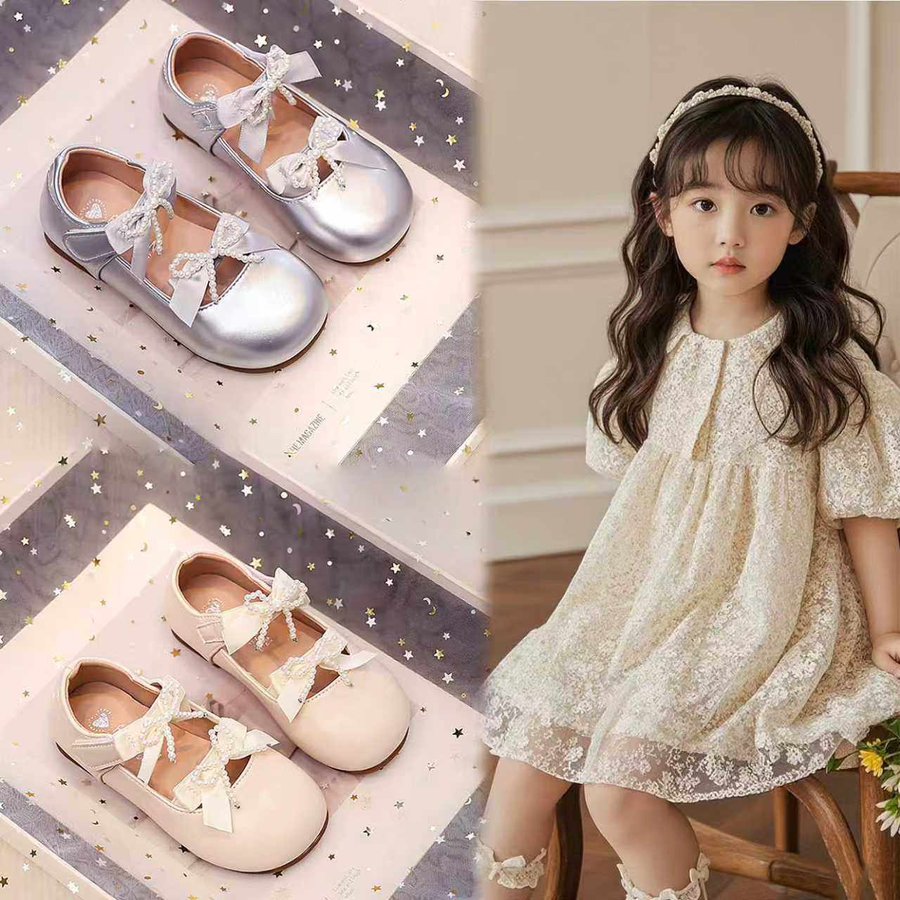 女童公主小皮鞋2025秋季新款儿童软底玛丽珍单鞋女孩银色表演鞋潮,童鞋/婴儿鞋/亲子鞋,皮鞋,淘宝优惠券,粉丝福利购,淘宝优惠卷