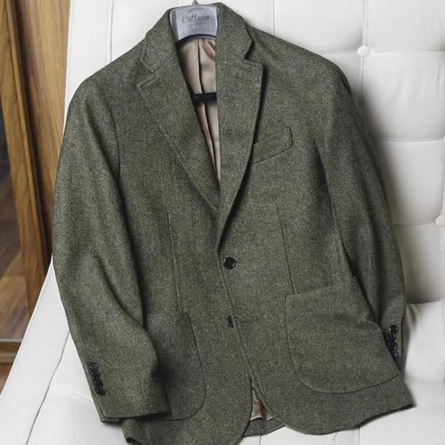 休闲秋冬复古英伦修身复古西服