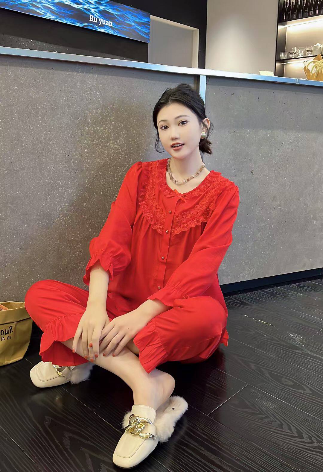 2026新款睡衣女春秋款天丝麻睡衣/家居服套装