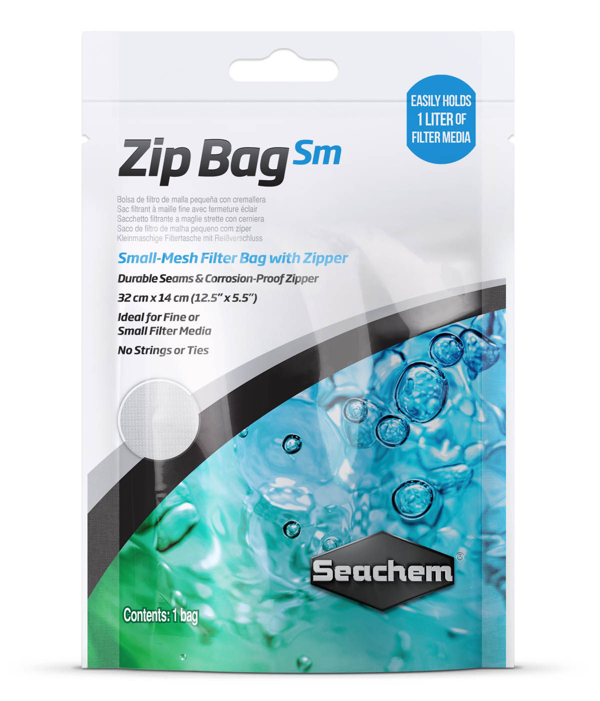 Seachem 海化 Zip Bag SM 32厘米X14厘米 网兜 过滤袋网袋