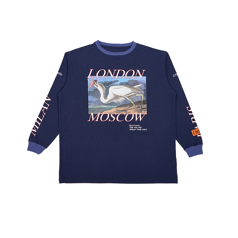 Heron Preston WorldTour T-Shirt 2017限量字母印花长袖T恤男女