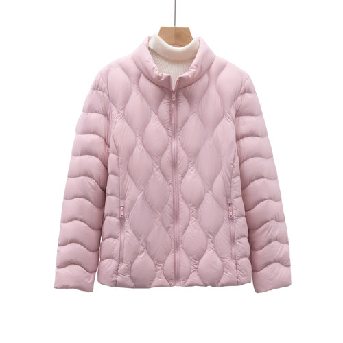 女士轻薄立领短款羽绒服