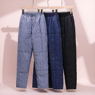 内胆保暖宽松裤 内胆白鸭绒高腰大码 子 男薄款 日本优品轻薄羽绒裤