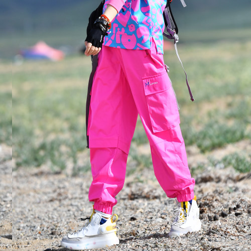 北京森林户外2026春秋旅行潮牌防水透气宽松耐磨束脚登山裤女式