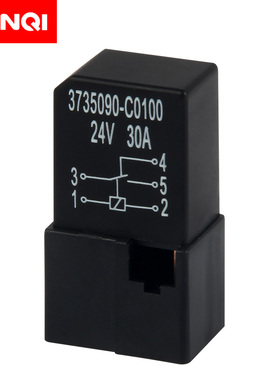 3735090-C0100货车前大灯4脚5脚大功率小型汽车继电器30A 12V24V
