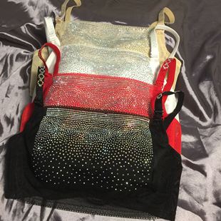 彩钻亮钻抹胸式 加厚公主调整 文胸带钻水钻防走光裹胸内衣聚拢薄款