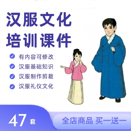 汉服文化PPT培训课件基础知识