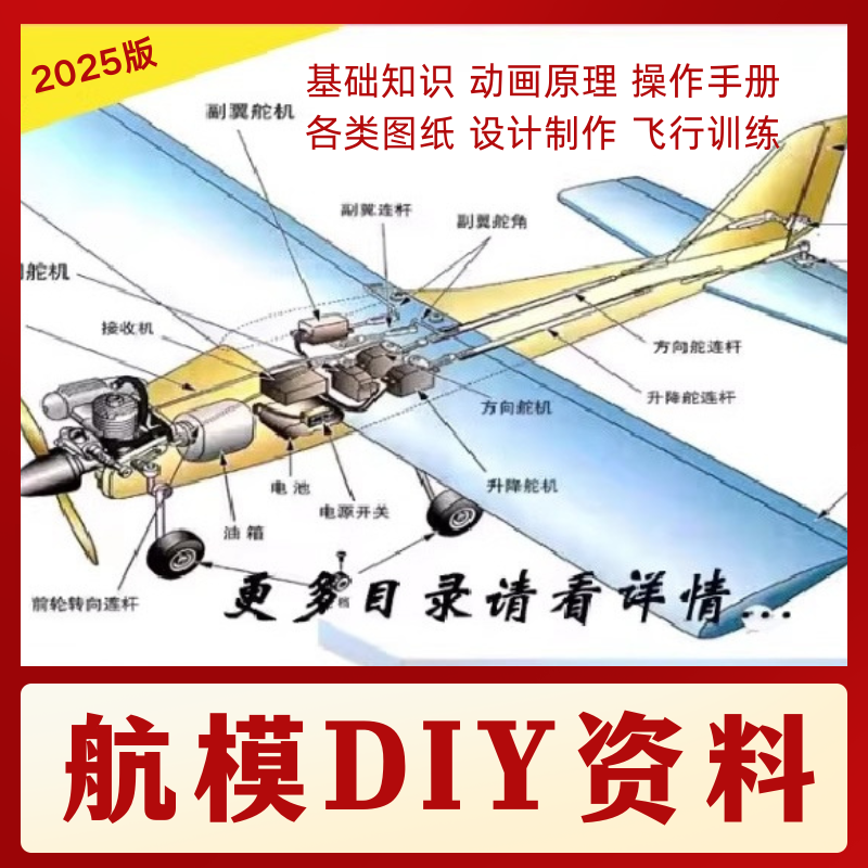飞机航模制作教程图纸视频手工diy自学入门基本技巧电子版图纸