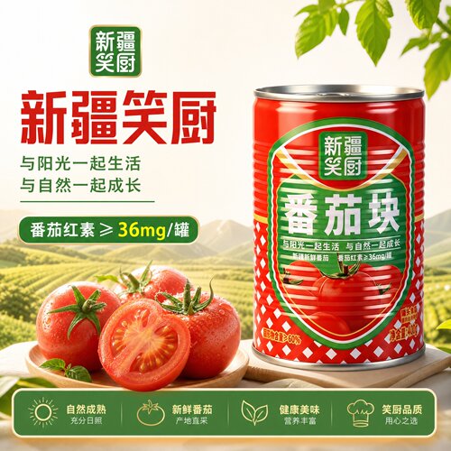 【官方正品】新疆番茄块罐头新鲜