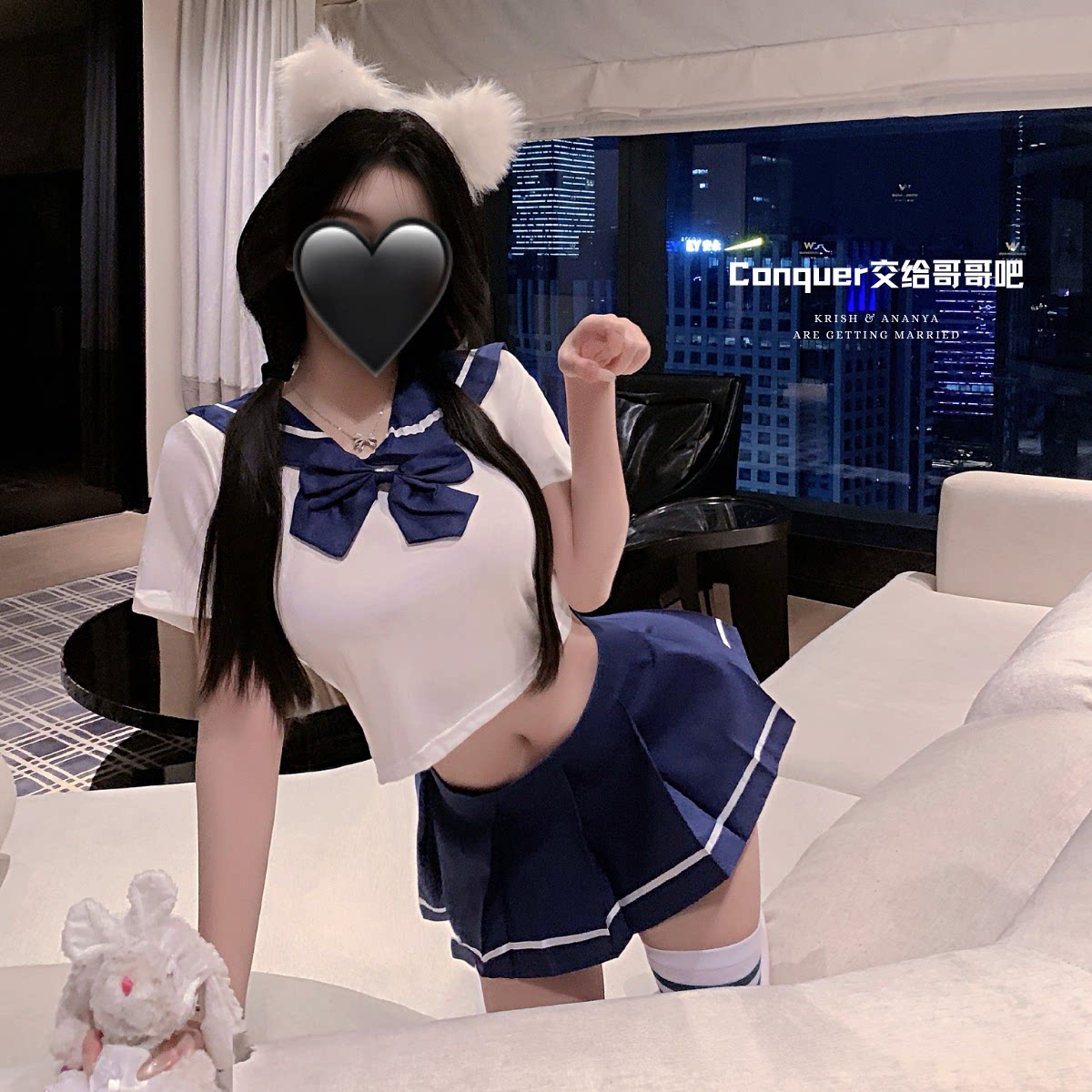 性感诱惑学生装制服超短百褶裙女