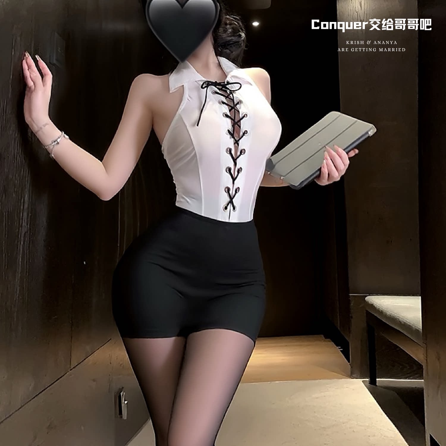 禁欲私教 性感诱惑OL秘书制服cos角色扮演紧身包臀裙qqny情趣套装