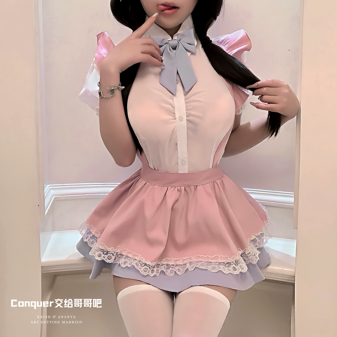 洛丽塔妹妹 可爱纯欲女仆制服cos角色扮演性感透视女佣装情趣套装