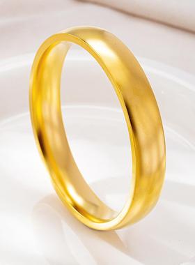 精品素面泥鳅背沙金手镯女