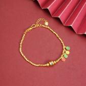 新品 越南沙金手串宫廷风滴油平安喜乐手链简约百搭久不掉色首饰品