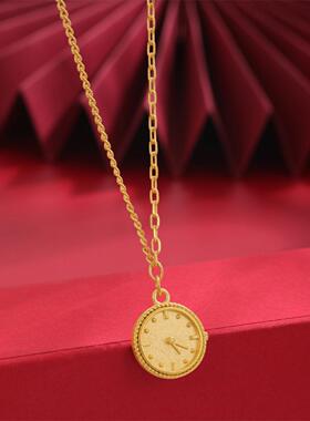 轻奢吊坠手表项链女款仿金爆款