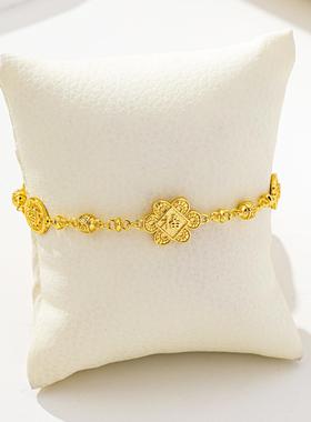 宫廷风福字中国结沙金手链