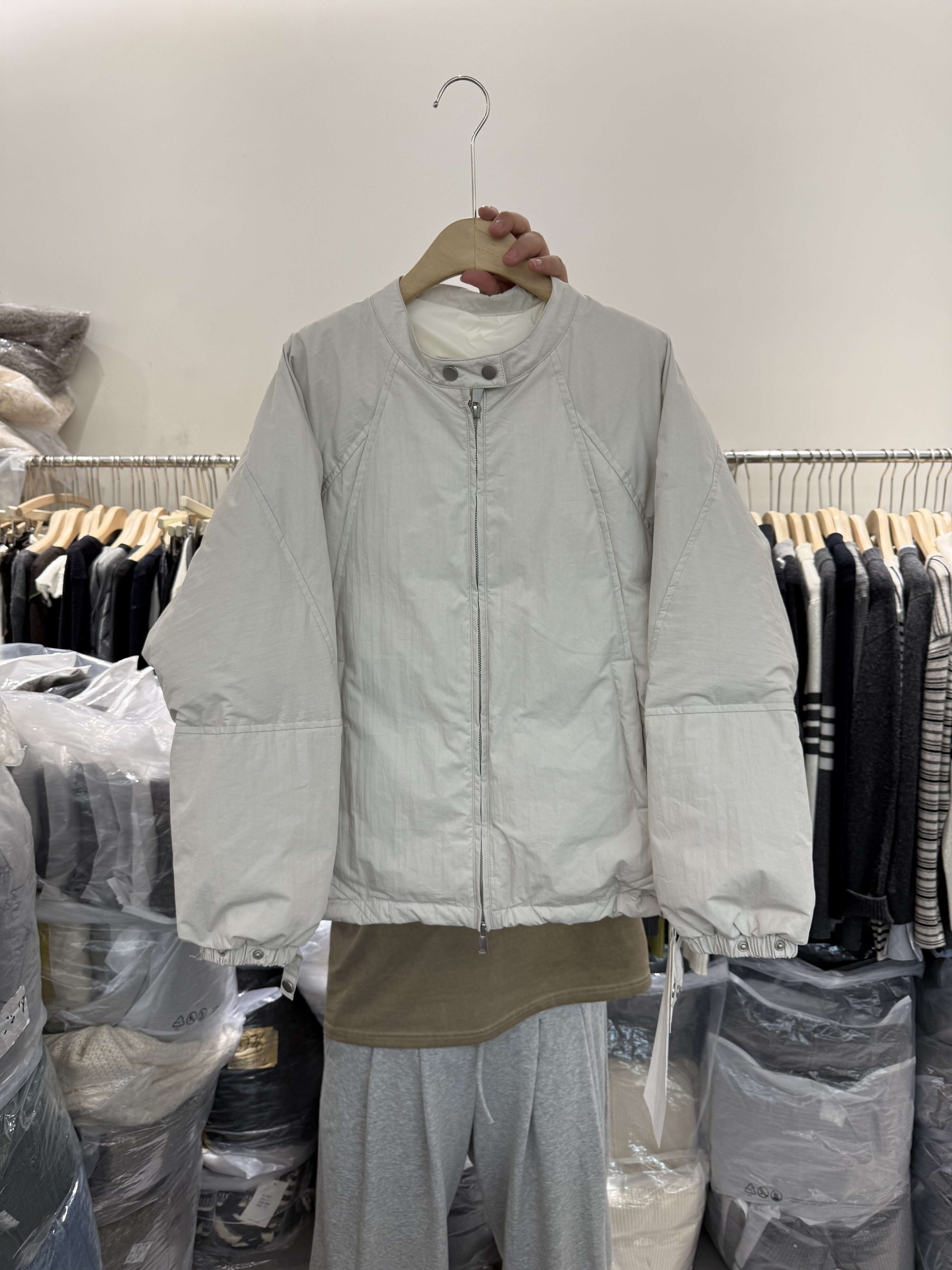 圆领长袖90白鸭绒羽绒服面包服