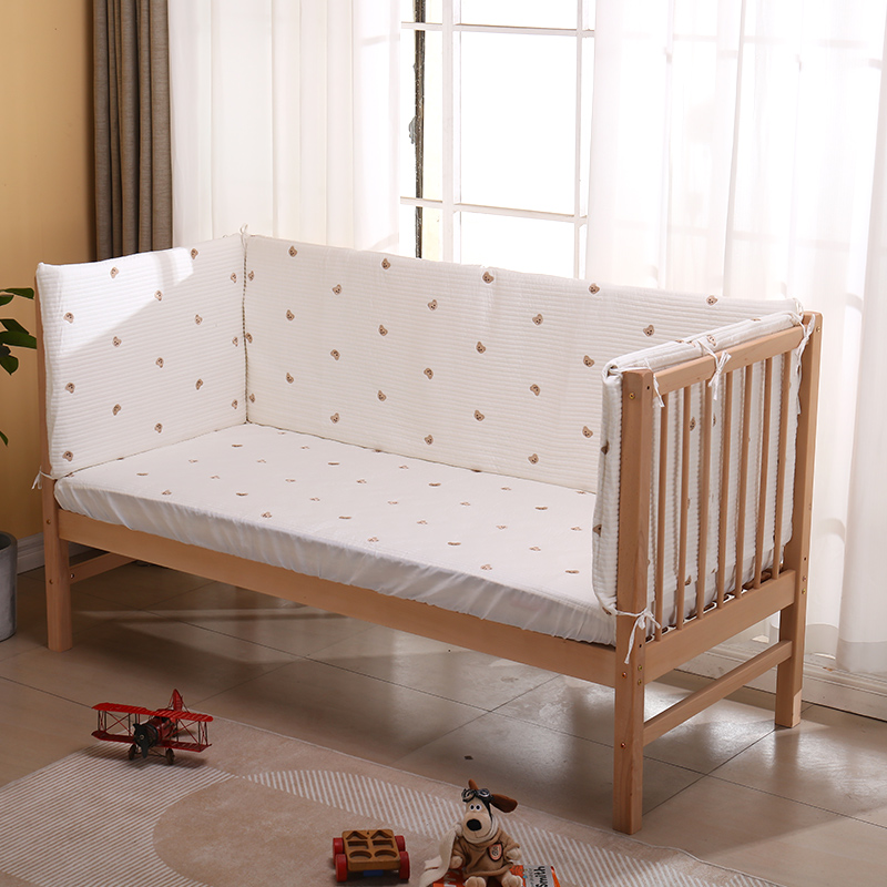 拼接床搭配床笠床围枕套三件套