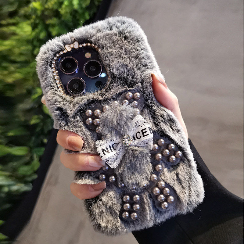 适用于苹果17promax手机壳毛绒绒新女款iphone16珍珠水钻可爱小熊15plus秋冬季14pro冬款暖手13个性创意12,3C数码配件,手机保护套/壳,淘宝优惠券,粉丝福利购,淘宝优惠卷
