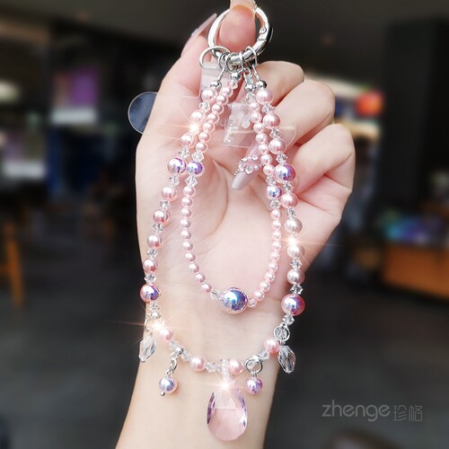 手机链挂绳时尚高级感水晶宝石