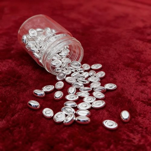 【严选YB03】S999足银实心迷你小元宝DIY纯银元宝饰品项链银饰