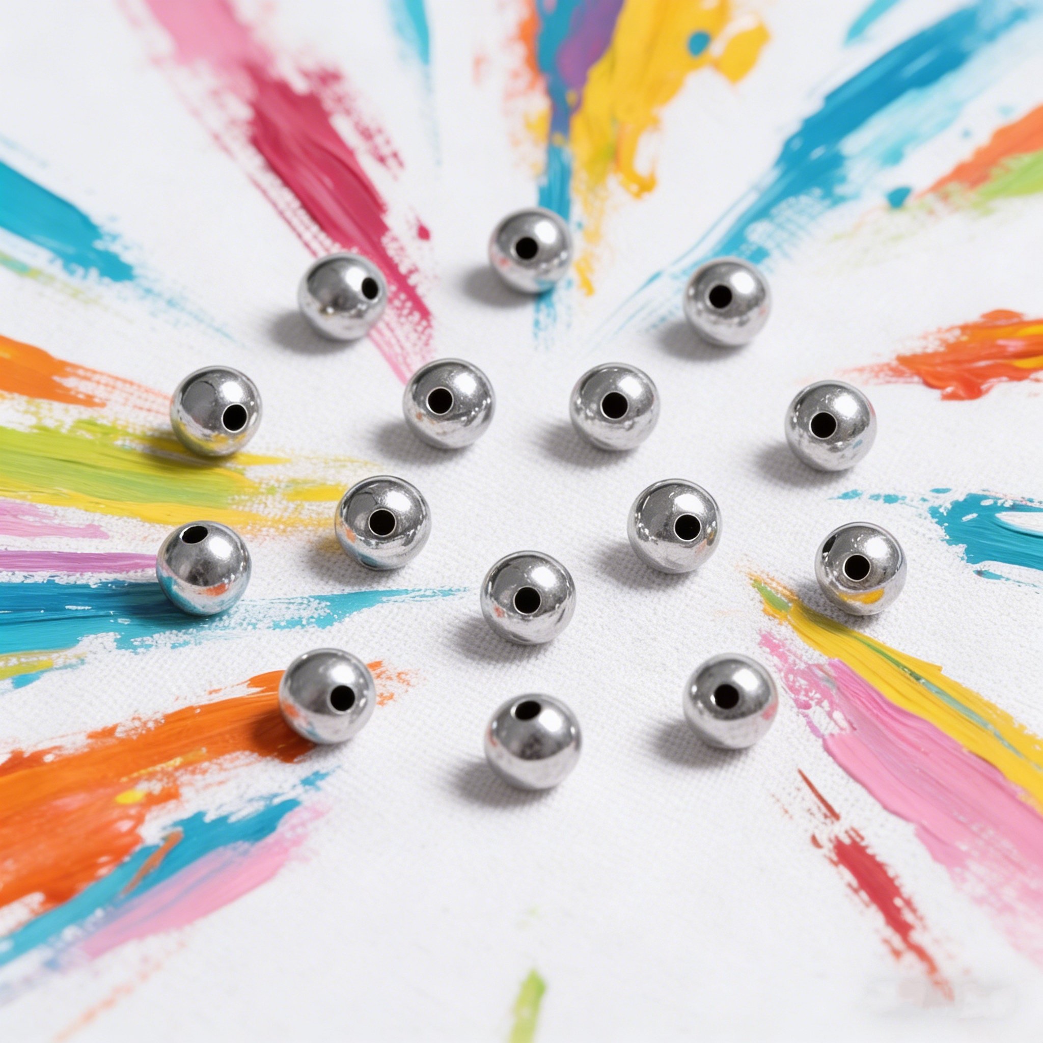 【严选ZZ04】S999足银小珠子按克散珠光珠纯银配件DIY编绳小银珠