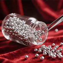 【严选ZZ02】S999足银小珠子按克散珠光珠纯银配件DIY编绳小银珠