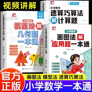 2025新版速算巧算法解计算题画图法解应用题小学数学画图法一二三四五六年级全册图解应用题一本通几何模型计算能手同步教材练习册