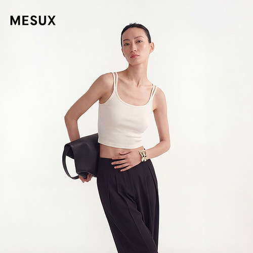【任意购买+69元兑换】MESUX米岫带胸垫双肩带小背心MOXBA302