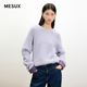 MESUX米岫含绵羊毛羊驼毛保暖双色圆领长袖 毛衣女MMWUE409
