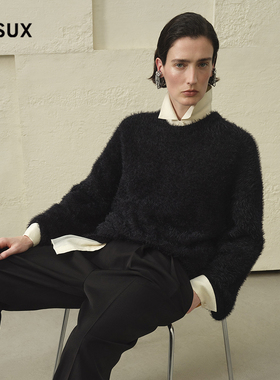 MESUX米岫26春意大利进口lineapiu羊毛混纺纱 圆领毛衣MOSUE401