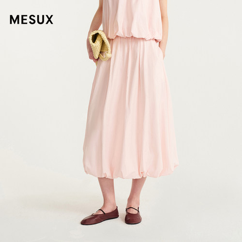 [袁姗姗同款]MESUX米岫26夏氛围感显瘦窄腰蓬松花苞半裙MOMUS436
