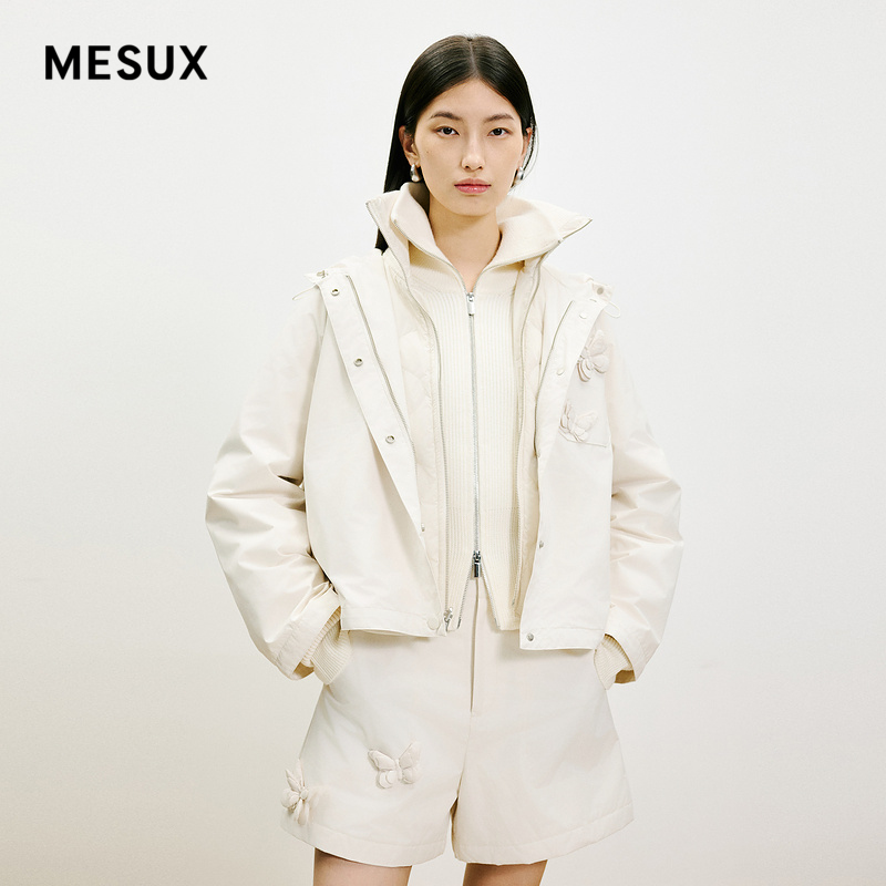 MESUX米岫防风可拆卸内胆两件套多功能设计短羽绒服MMWUL201
