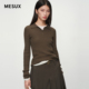 MESUX米岫澳洲纯绵羊毛无缝POLO领保暖打底针织衫 女MMWSE402