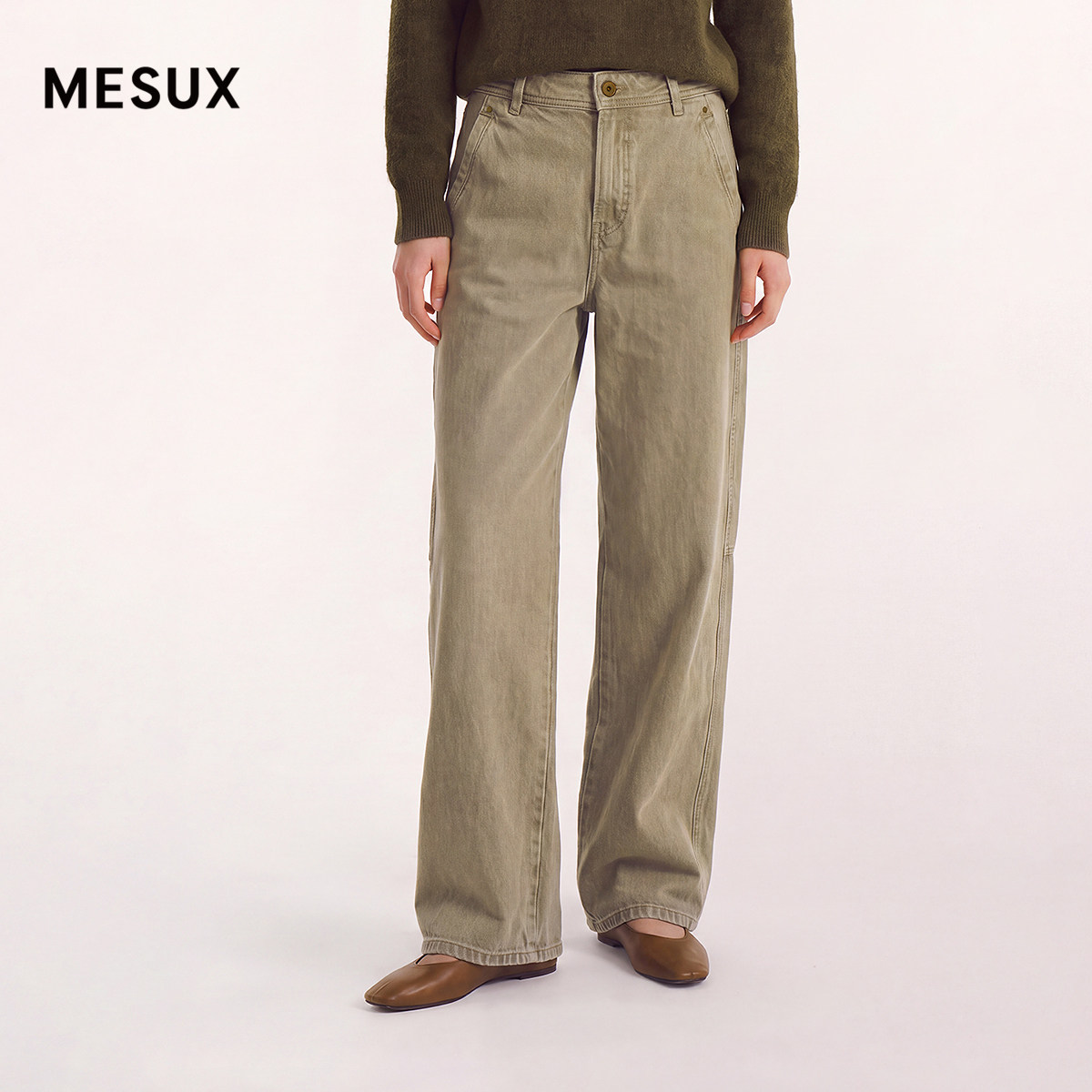 MESUX米岫26冬新品休闲时尚通勤牛仔长裤女MOWPR404