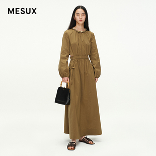 MESUX米岫25新品 连衣裙MNSUO603 空气感简约怀旧抗皱长袖