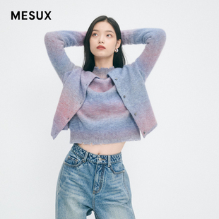 MESUX米岫 做旧风晕染毛衣MMWUE413 意大利进口纱线