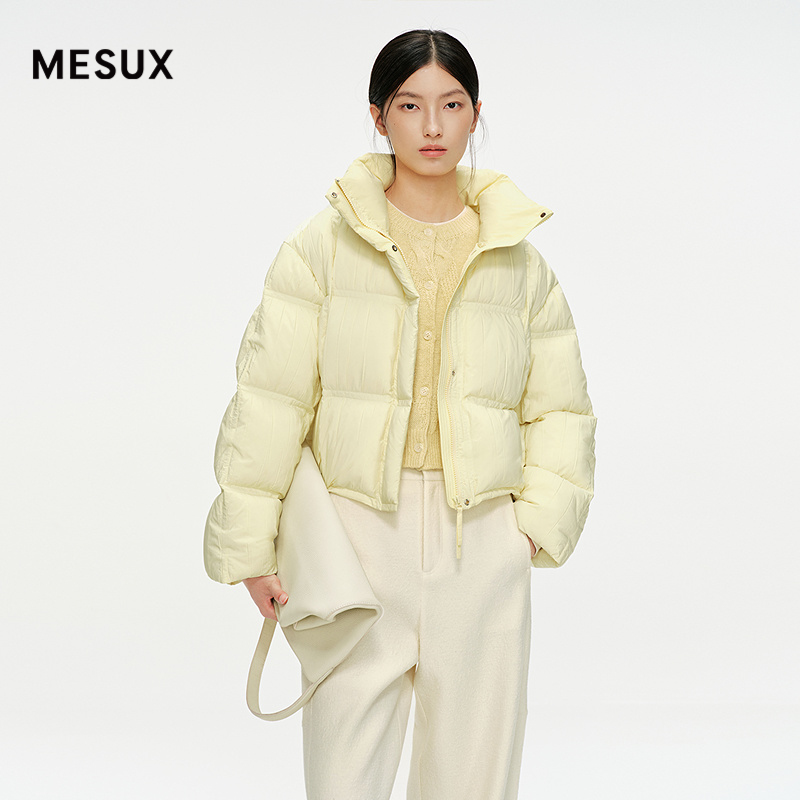 MESUX米岫 2025冬季95白鸭绒轻盈显高落肩羽绒服女短外套MNWUL205