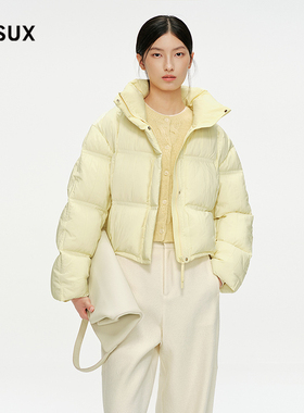 MESUX米岫 2025冬季95白鸭绒轻盈显高落肩羽绒服女短外套MNWUL205