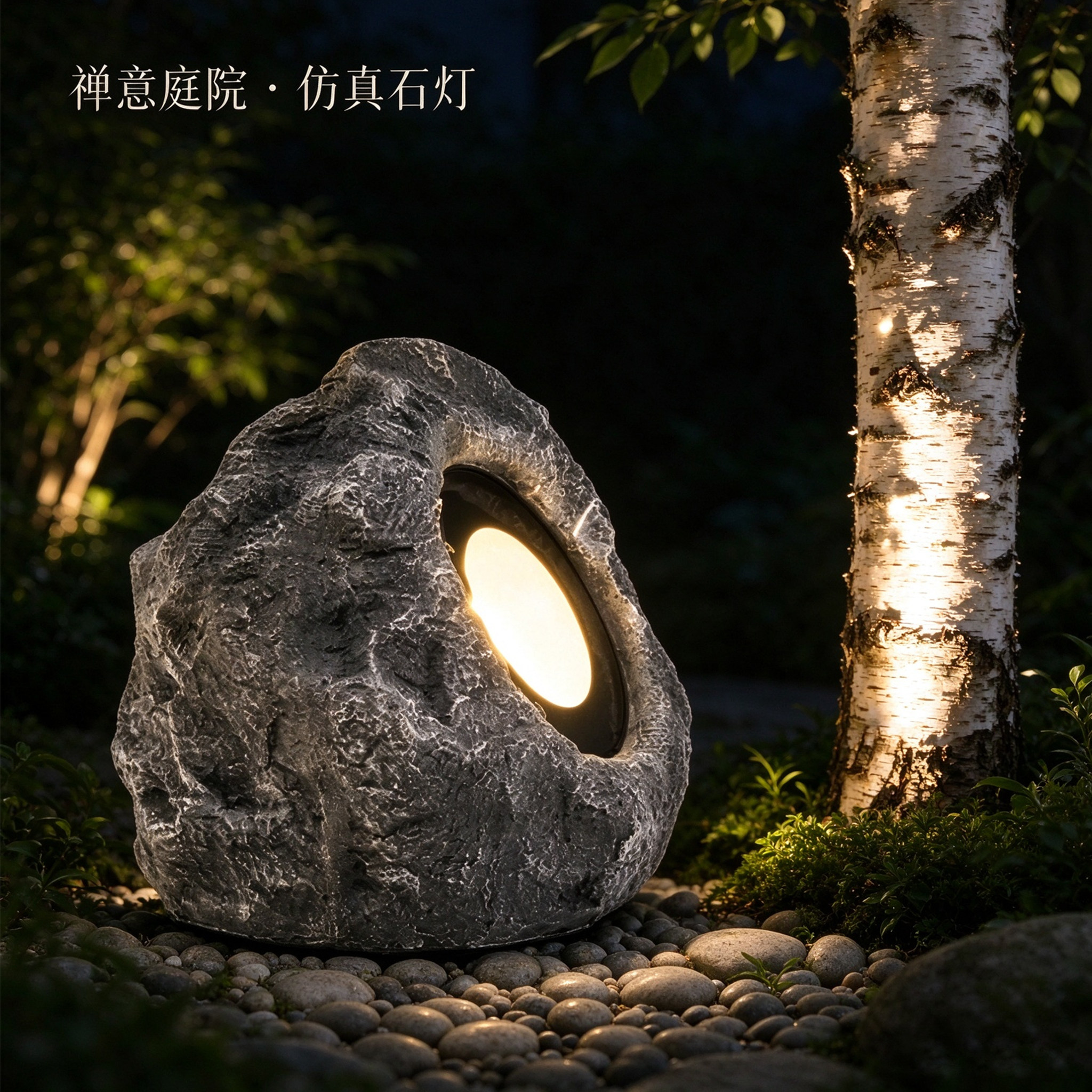 户外防水照树灯花园庭院仿真石头射灯园林草坪造景投光灯景观地灯
