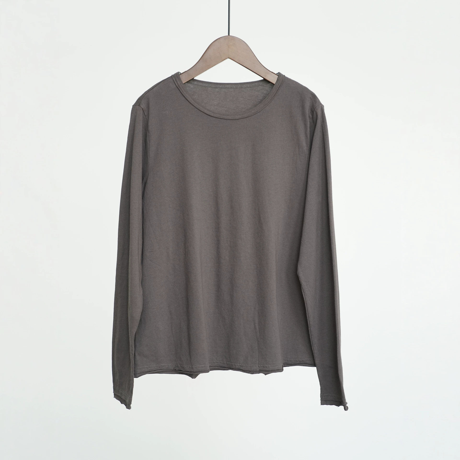 原创长袖纯棉复古休闲T恤上衣
