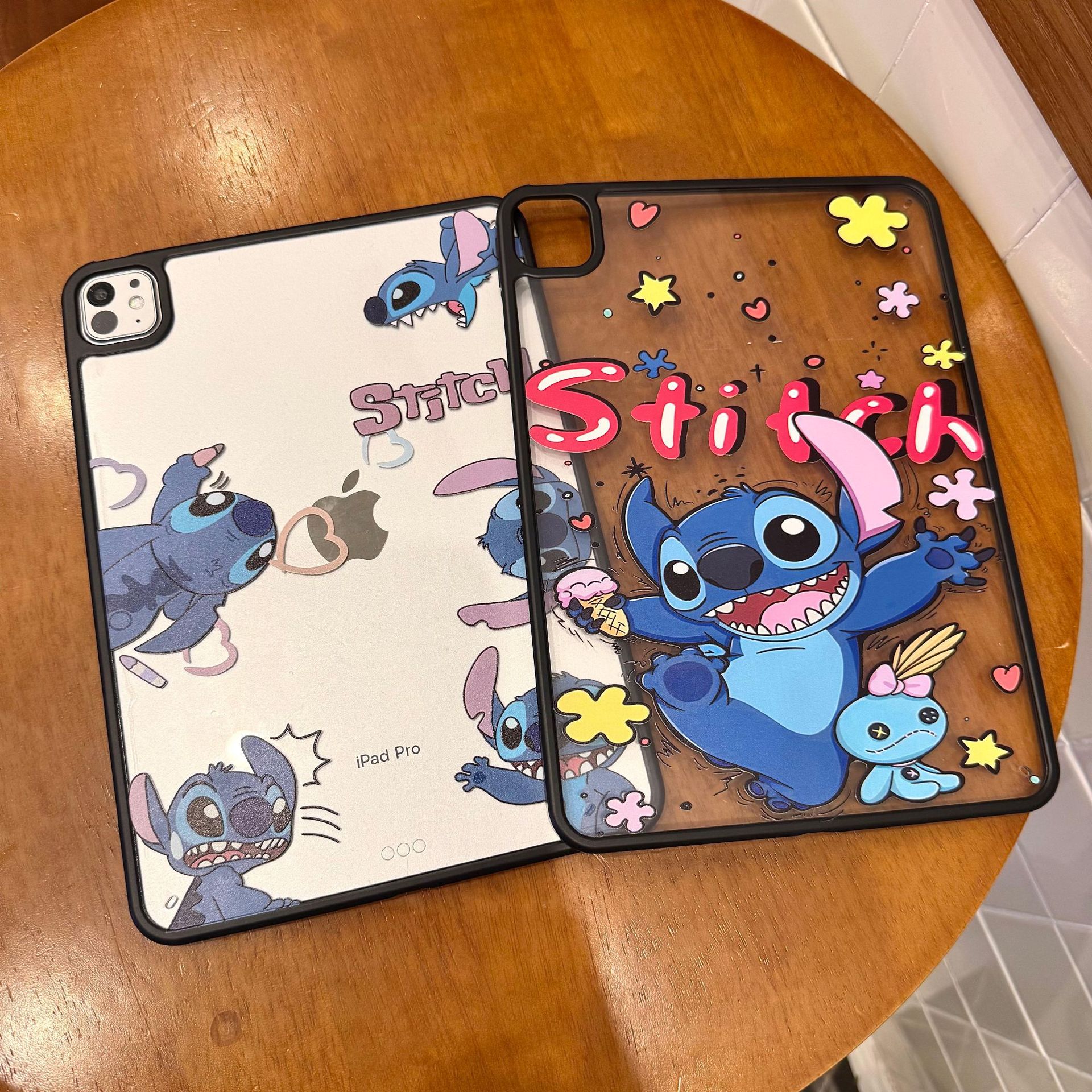 适用苹果iPad Pro11英寸iPad第11代Air7/8外壳M4平板m5卡通史迪仔星际宝贝保护套全包透明硬壳2025电脑后壳盖