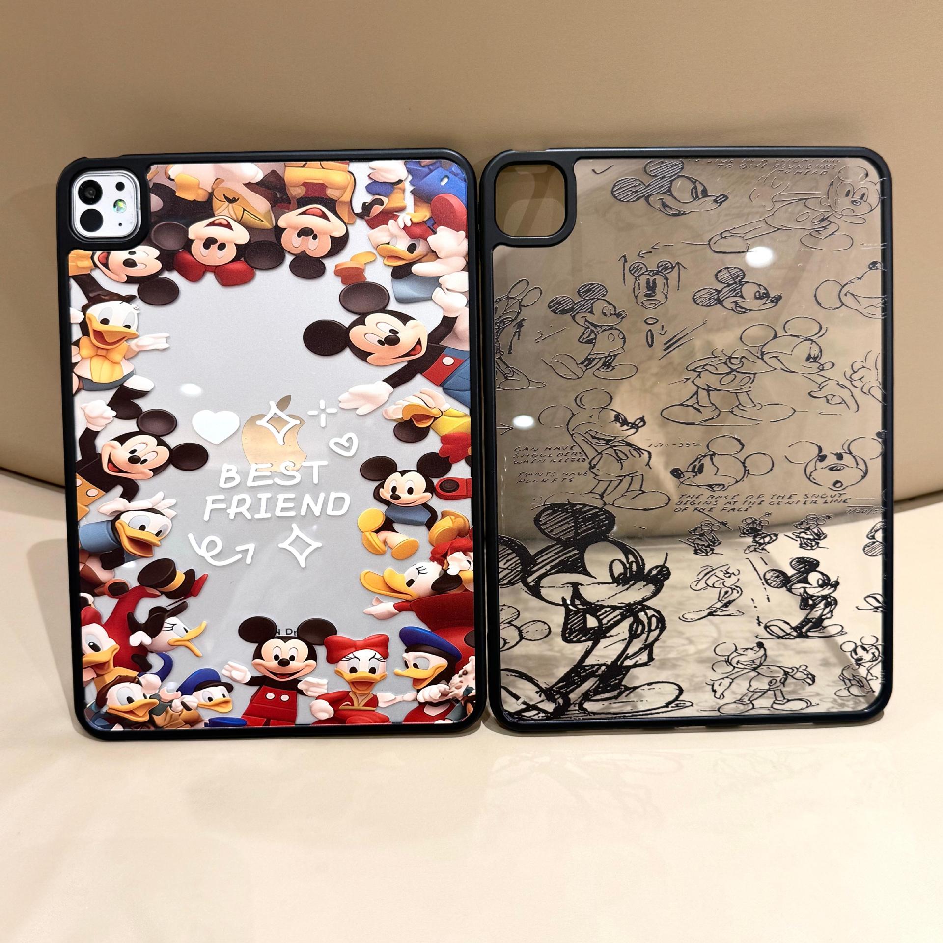 适用苹果iPad Pro11英寸iPad第11代Air7/8外壳M4平板m5卡通迪斯尼米奇米妮保护套全包透明硬壳2025电脑后壳盖