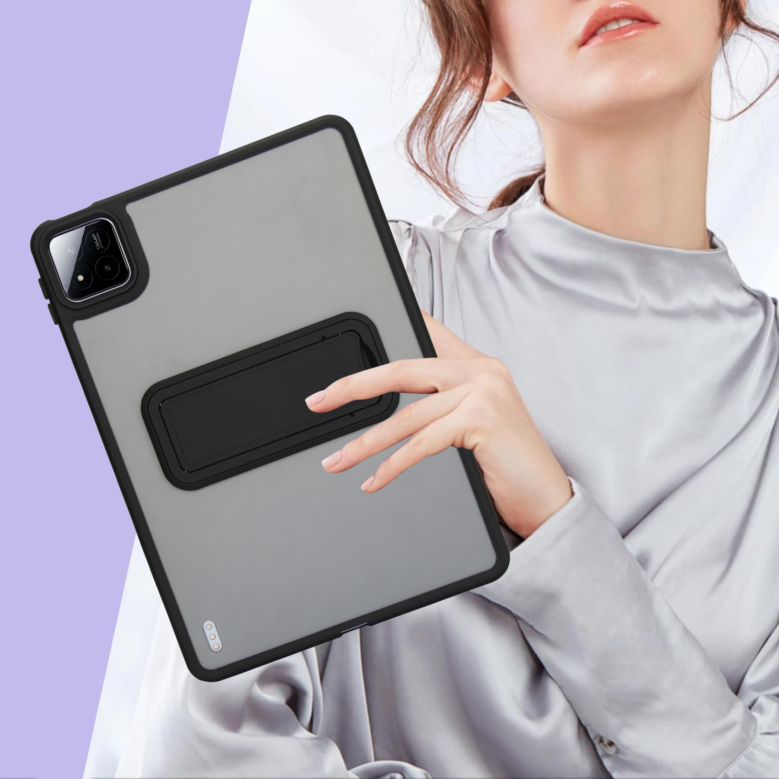 2025新款适用小米平板7S Pro 12.5英寸12.4 6S Pro防弯保护套防摔全包电脑7五6代11寸5pro透明带支架后壳无盖